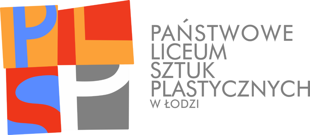 Logotyp składa się z dwóch części. Wielkie litery: P - w kolorze niebieskim, L - w kolorze pomarańczowym, S - w kolorze czerwonym, P - w kolorze białym. Litery wykadrowane w czworokątach o kolorach odpowiednio: pomarańczowy, czerwony, niebieski, szary. Po prawej stronie nazwa szkoły w kolorze szarym